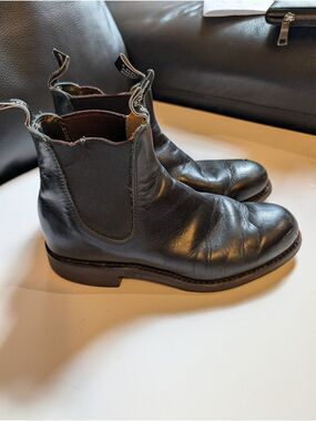 RM Williams Boots Mens UK 5.5 US 6.5 Black Leather Chelsea Made in Australia